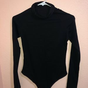 Black Turtle Neck Bodysuit